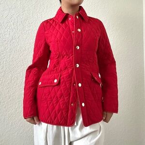 Chico's Vibrant Red Quilted Puffer Jacket